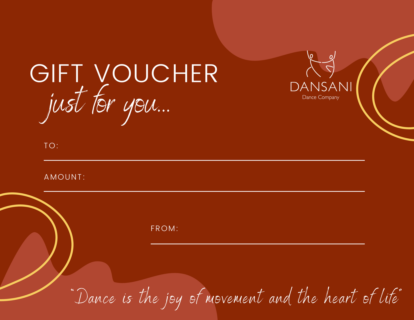 The Gift of Dance! (Gift Card)